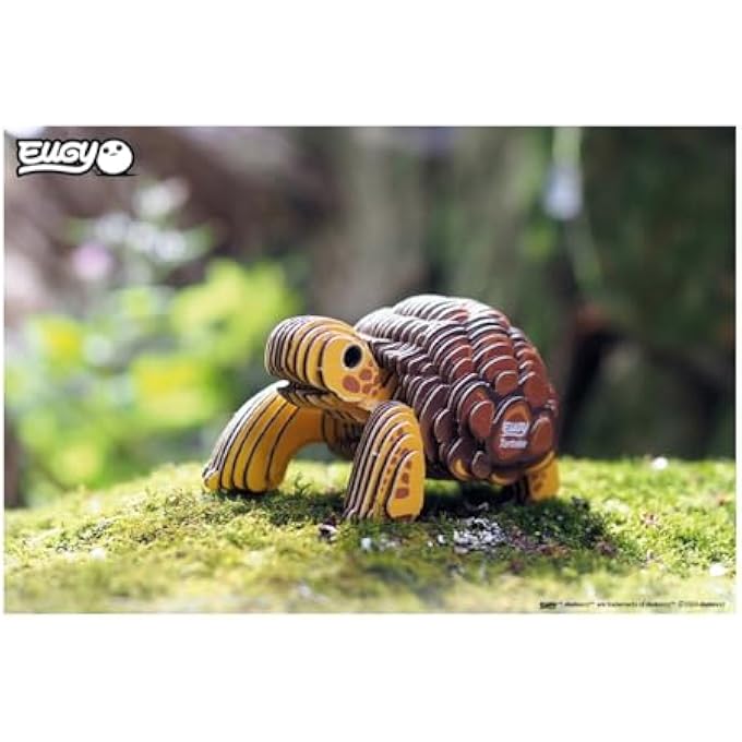 650104 LAND TURTLE, 3D ANIMAL PUZZLE FOR CHILDREN AND ADULTS TO ASSEMBLE, DIY ANIMAL FIGURE, CRAFT SET FROM 6 YEARS - Image 2